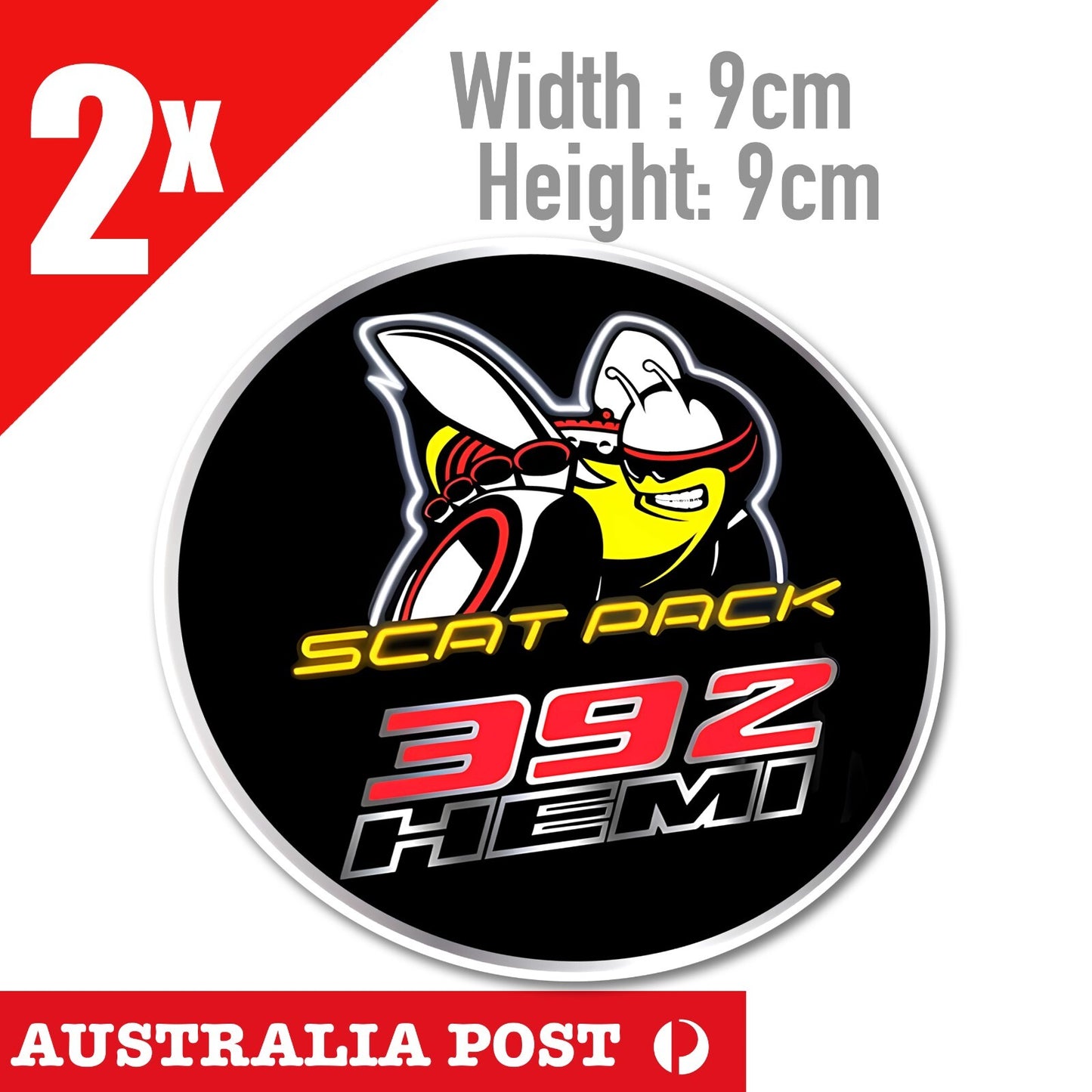 DODGE VIPER SRT SCAT PAK 392 HEMI x2 Round Sticker