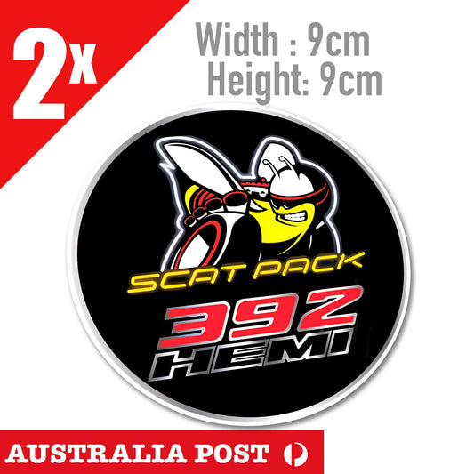 DODGE VIPER SRT SCAT PAK 392 HEMI x2 Round Sticker