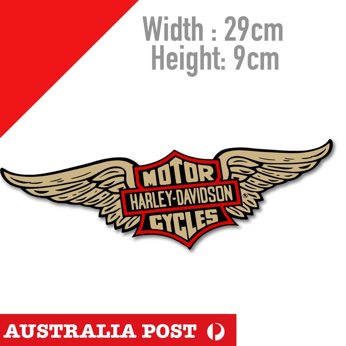 Harley Davidson Motorcycle WING Logo, Fuel Tank Logo Decal Sticker