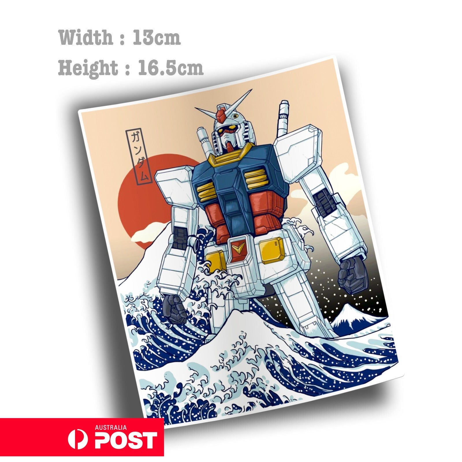 The Great Wave off Kanagawa  Gundam JDM JAPAN Laptop , Car  Vinyl  Sticker 