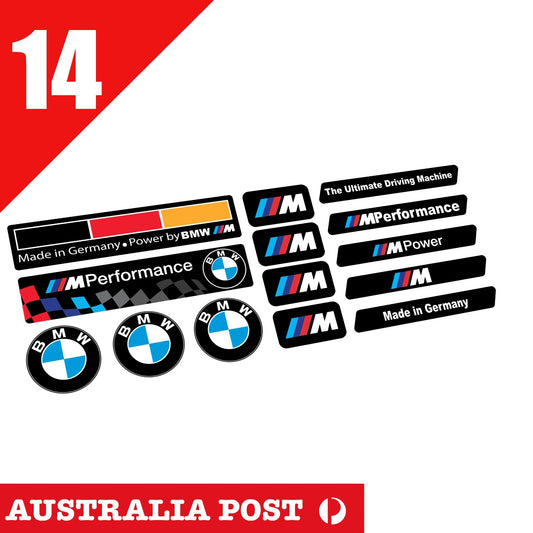 BMW Motorsport Set, BMW Set of 14 Stickers