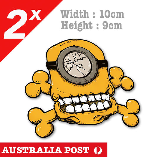 Minions  Dead Skull Cross Bones Funny, Minnios Funny Stickers