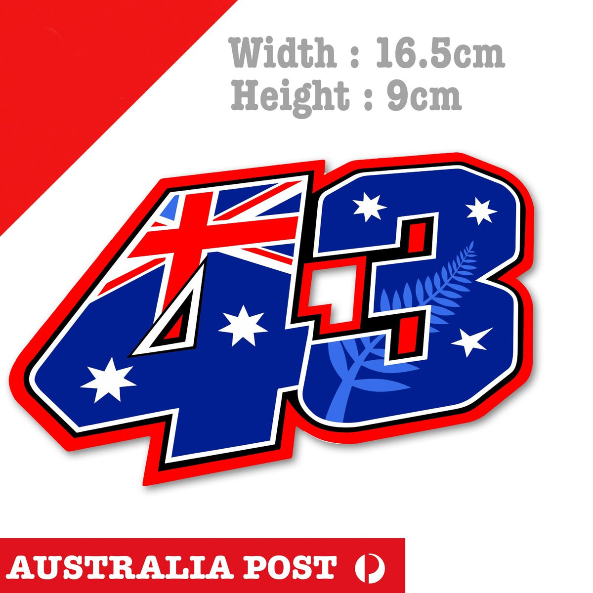 Jack Miller Number 43 , Australian Flag, MotoGo Sticker