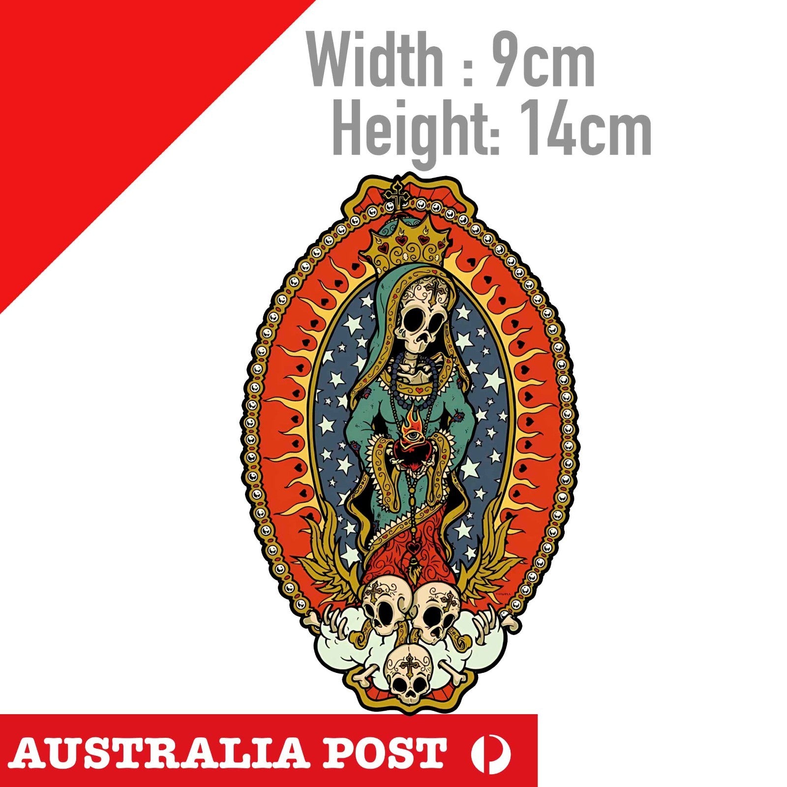 Santa Muerte , Saint Of Death , Skull Sticker