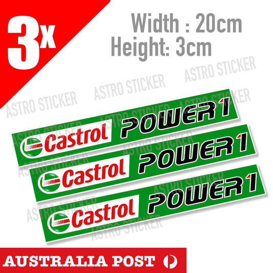 Castrol Oil power 1 Logo x3  Sticker