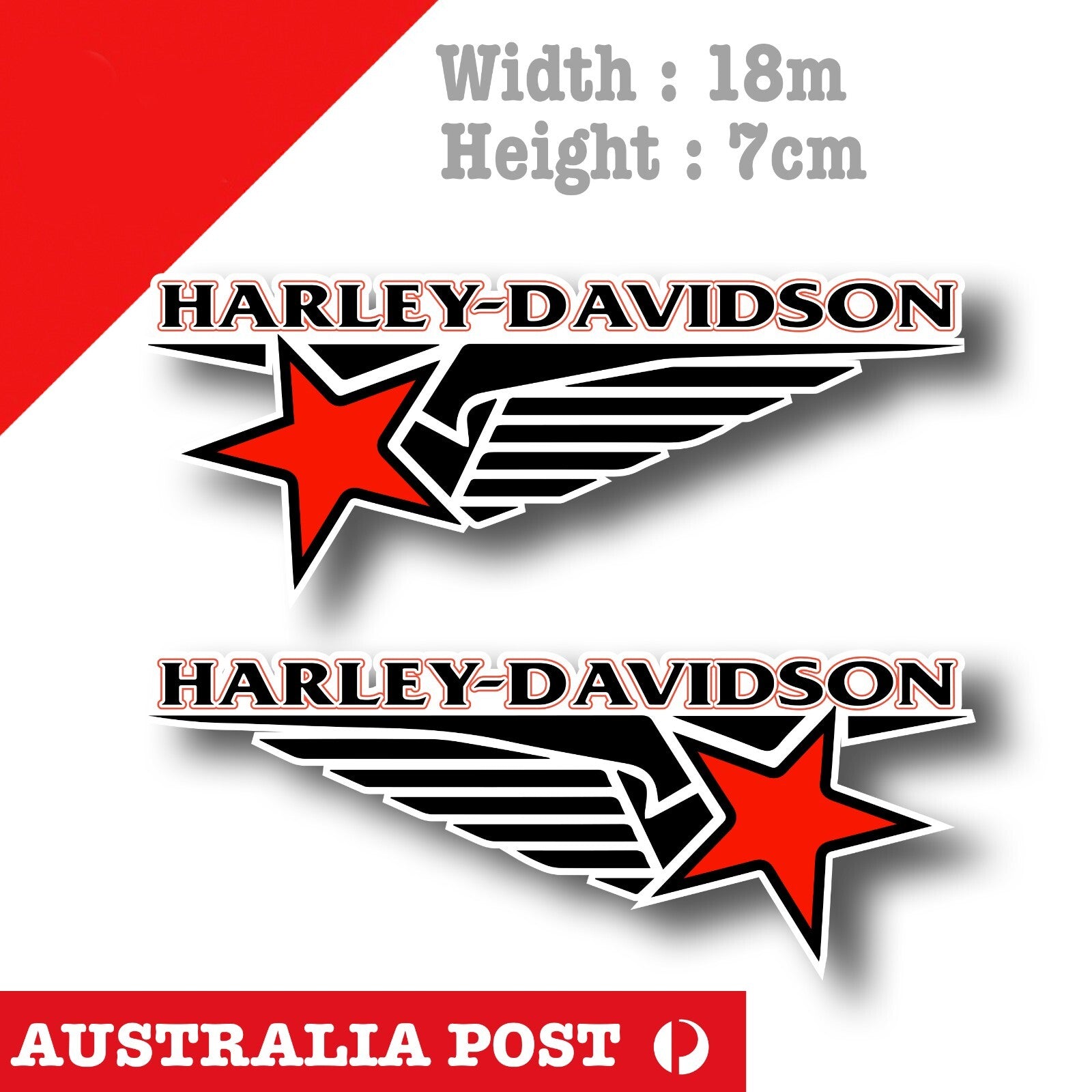 Harley Davidson Motorcycle STAR , Fuel Tank, Helmet  Decal Sticker