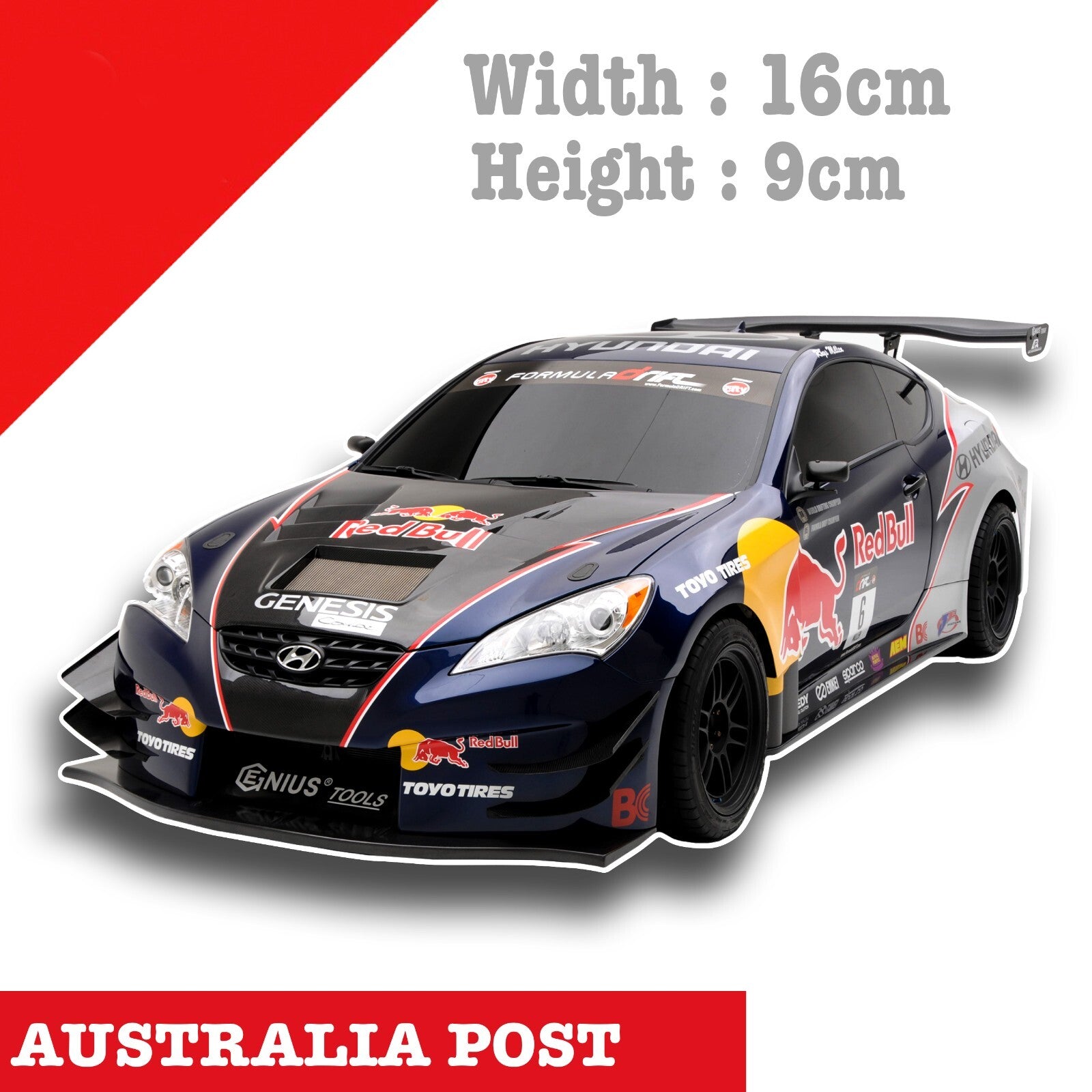 Red Bull Hyundai Genesis Coupe Drift Sticker – Astro Stickers