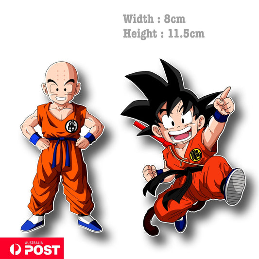Dragon Ball Z Krillin &  Goku Son  Cartoon Character Vinyl  Stickers