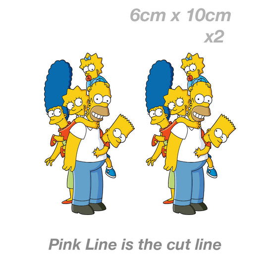The Simpsons Family Funny Cartoon Character Laptop , Car  Vinyl  Sticker 