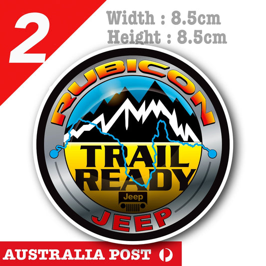 Jeep Rubicon Trail Ready, 4x4, Off Road, 4WD Stickers