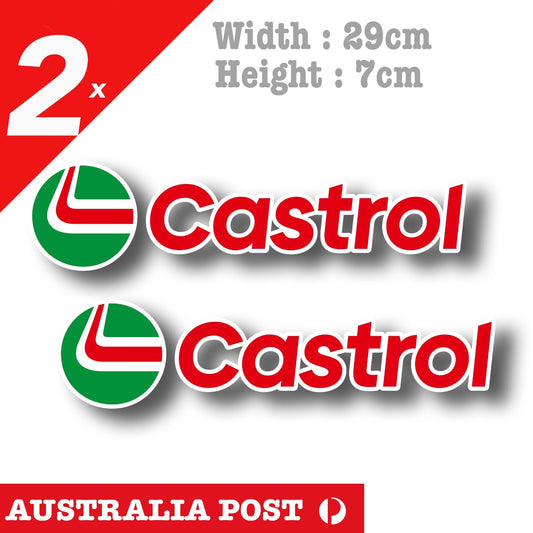 Castrol New  logo, CASTROL Oil Logo x2 Sticker
