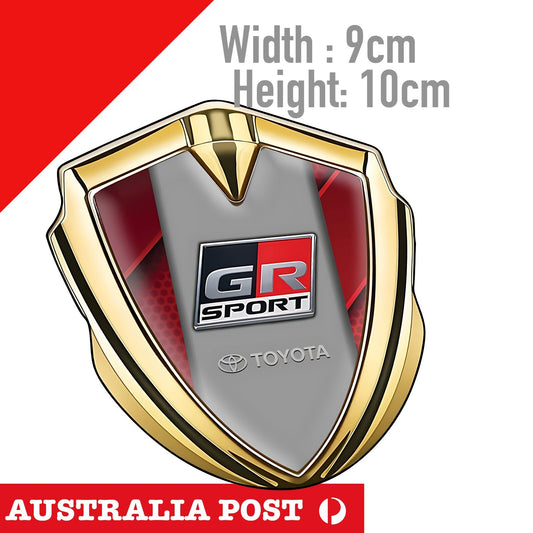 Toyota GR Logo Badge , Toyota GR ,Gold Chrome Style badge Sticker