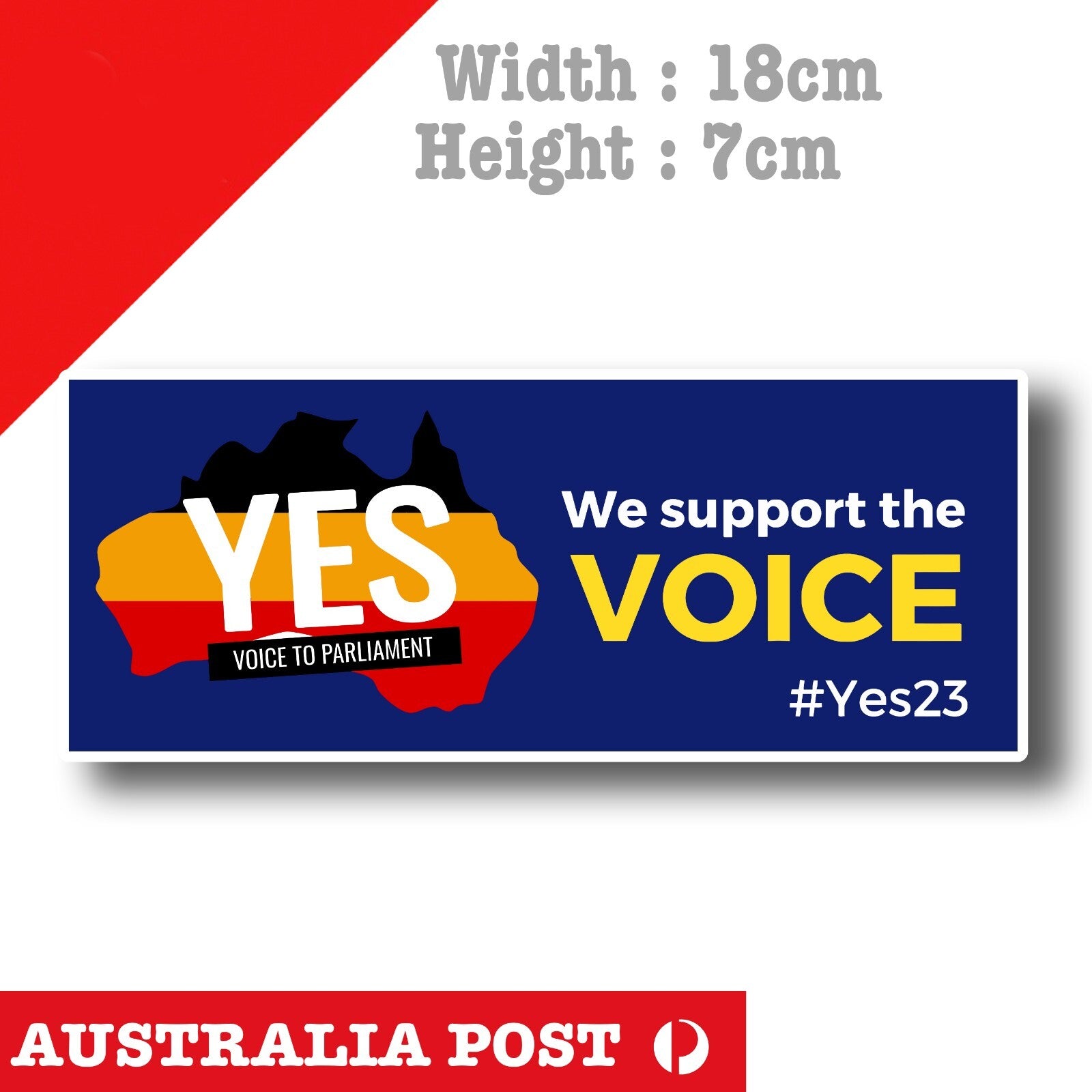 Vote Yes 2023 Australia Map Indigenous Voice, We Support The Voice 2023  Sticker