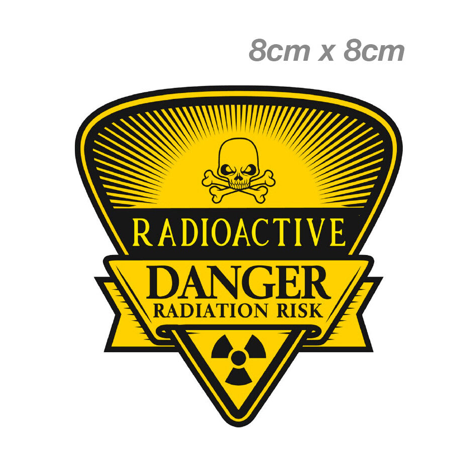 RADIOACTIVE Danger Label Shield logo Laptop , Car  Vinyl  Sticker 
