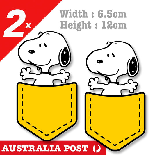 Snoopy The Dog Funny Pocket Sticker