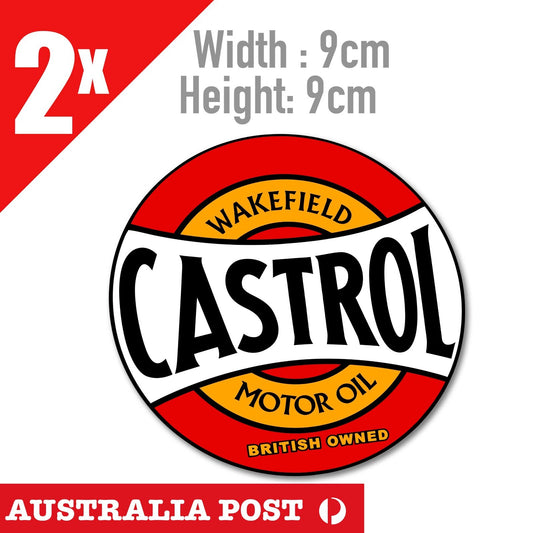 Castrol Oil WAKEFIELD British Owned Vintage Old Stickers