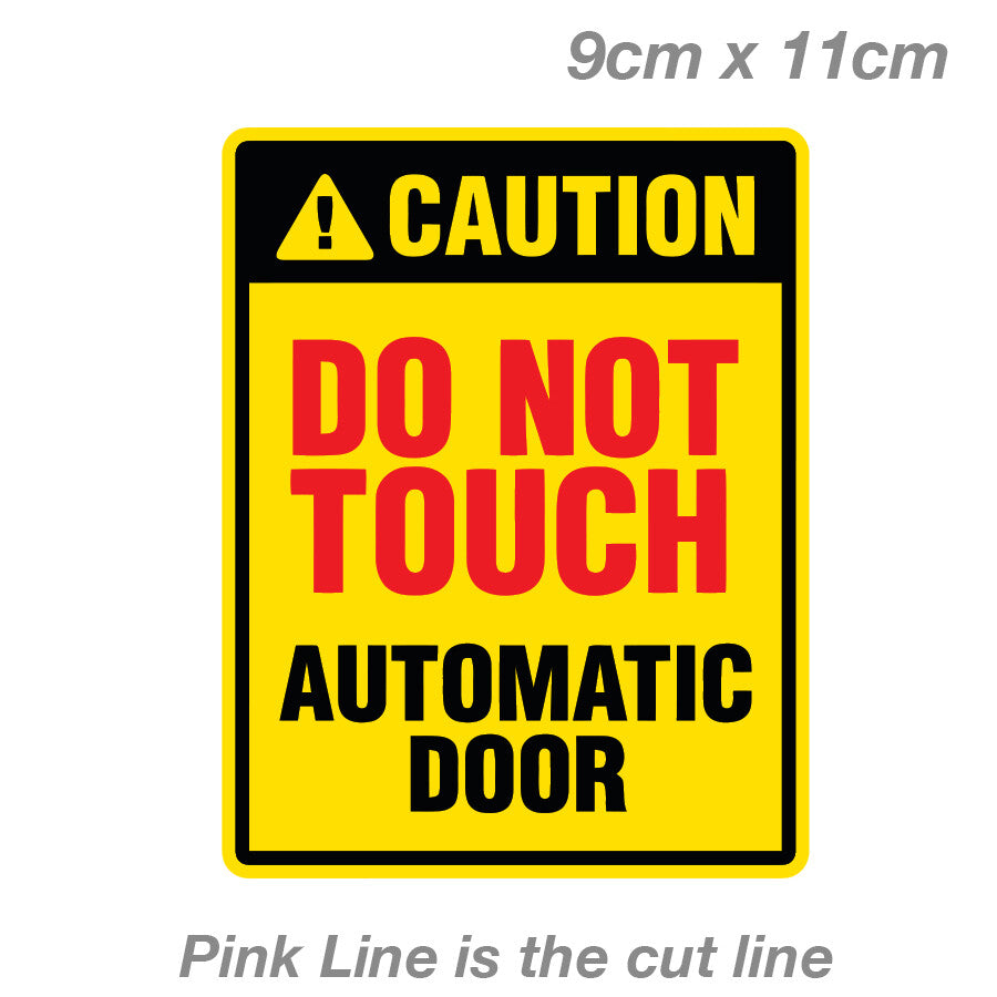 Automatic Door Warning Car Sticker 