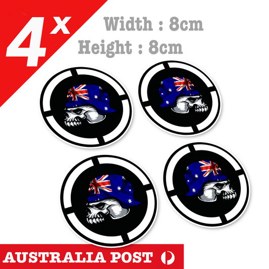 Metal Mulisha ,Motocross Dirt Bike 4x4 Off Road Australian Flag, Helmet Sticker