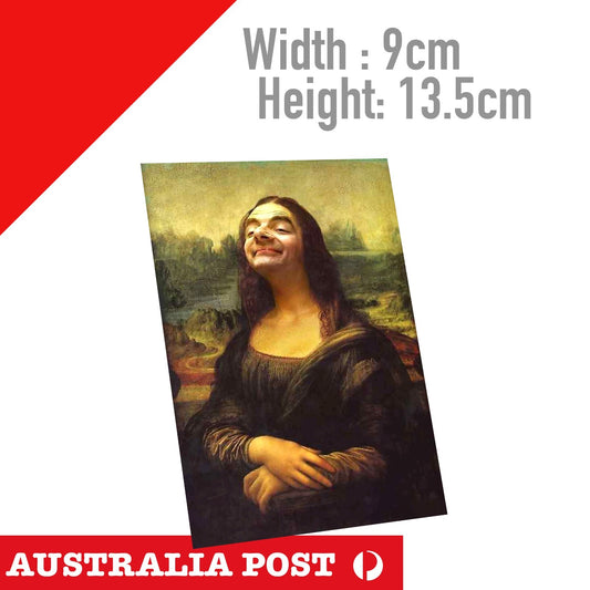 Mona Lisa Sexy Mr Bean Funny Sticker Design Funny Joke Art Sticker