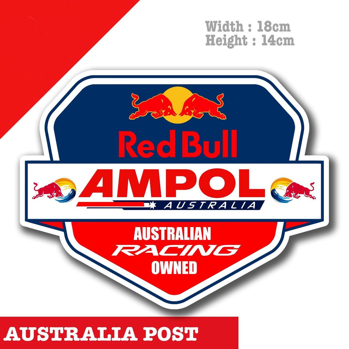 Red Bull AMPOL Racing Australia, AMPOL Logo Australia  Decal  Sticker