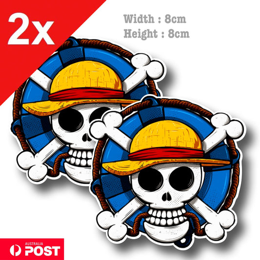 Monkey D Luffy Skull Logo JDM Vinyl  Sticker