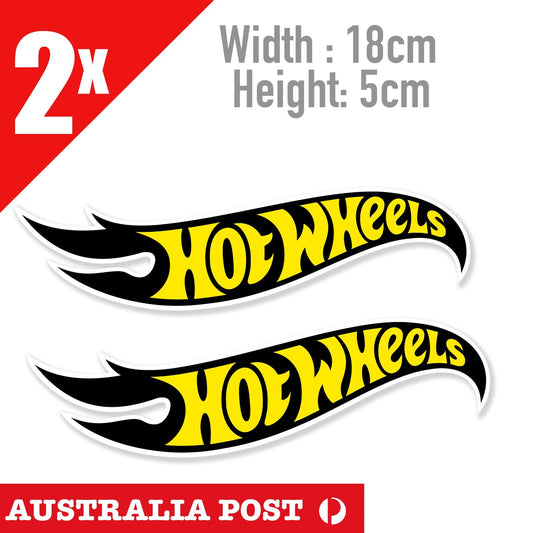 Hot Wheels Black Banner Vinyl  Sticker