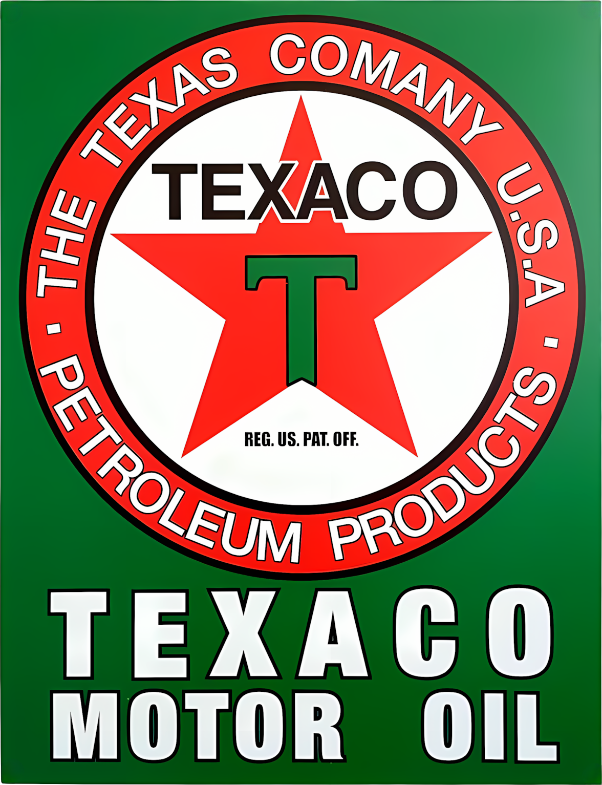 TEXACO Motor Oil Vintage , Diesel Fuel Old Style Vintage Damaged Rusted Stickers