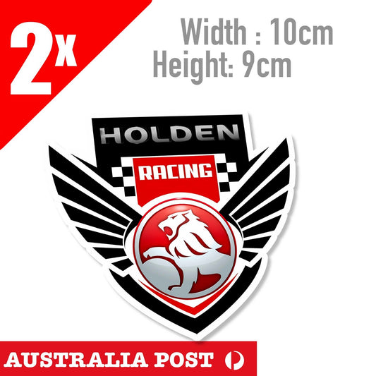 Holden  Racing Vintage Rusted Sign - HOLDEN logo x2 Genuine Parts Decal Sticker