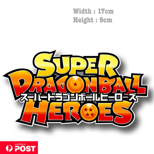 Dragon Ball Z Super Logo - Dragon Ball Z Super Heros Vinyl  Sticker