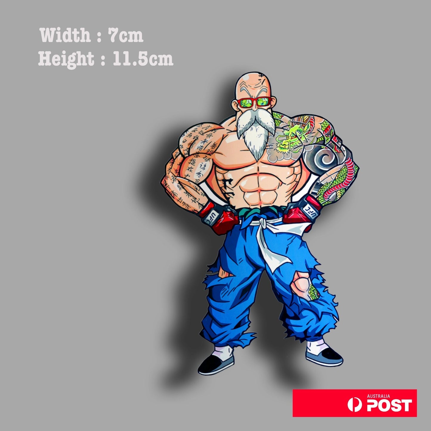 Dragon Ball Z  - Tattooed Master Roshi Super  JDM  Decal Sticker