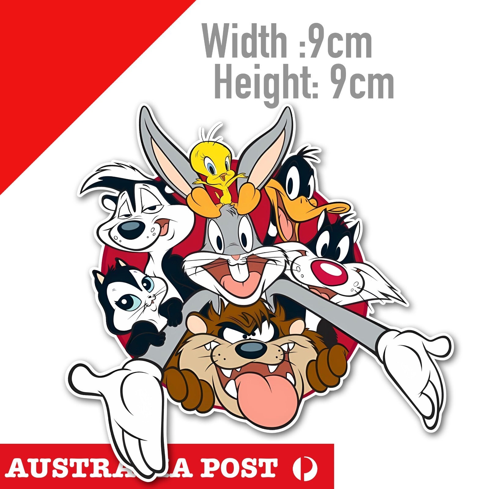 Loony Tunes, Tweety, Bugs Bunny, Daffy Duck Cartoon Character Sticker