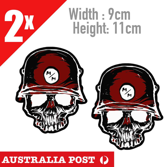 Motorcycle Helmet Metal MULISHA Helmet logo Red Skull Helmet Stickers