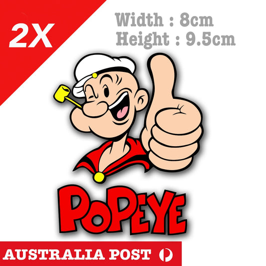 POP EYE the Sailor Thumbs Up Funny Cartoon Stickers