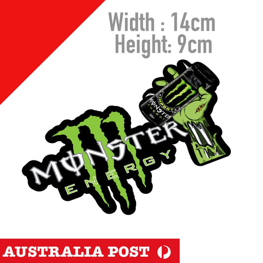 Monster Energy Drink Logo Zombie Hand Can, Bar, Fridge Sticker