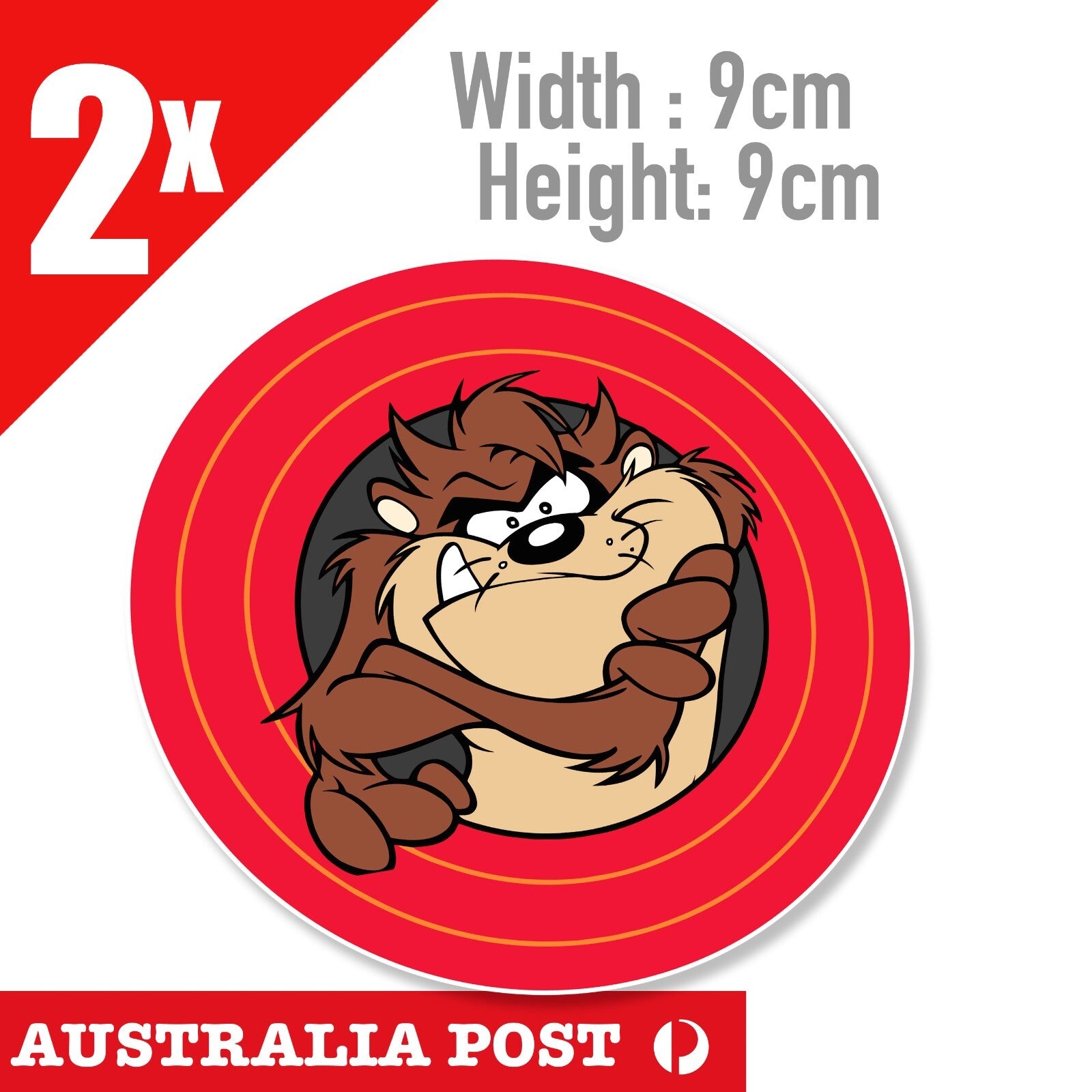 Looney Tunes - Tasmanian Devil Funny, Taz the Tornado Devil Round Stickers