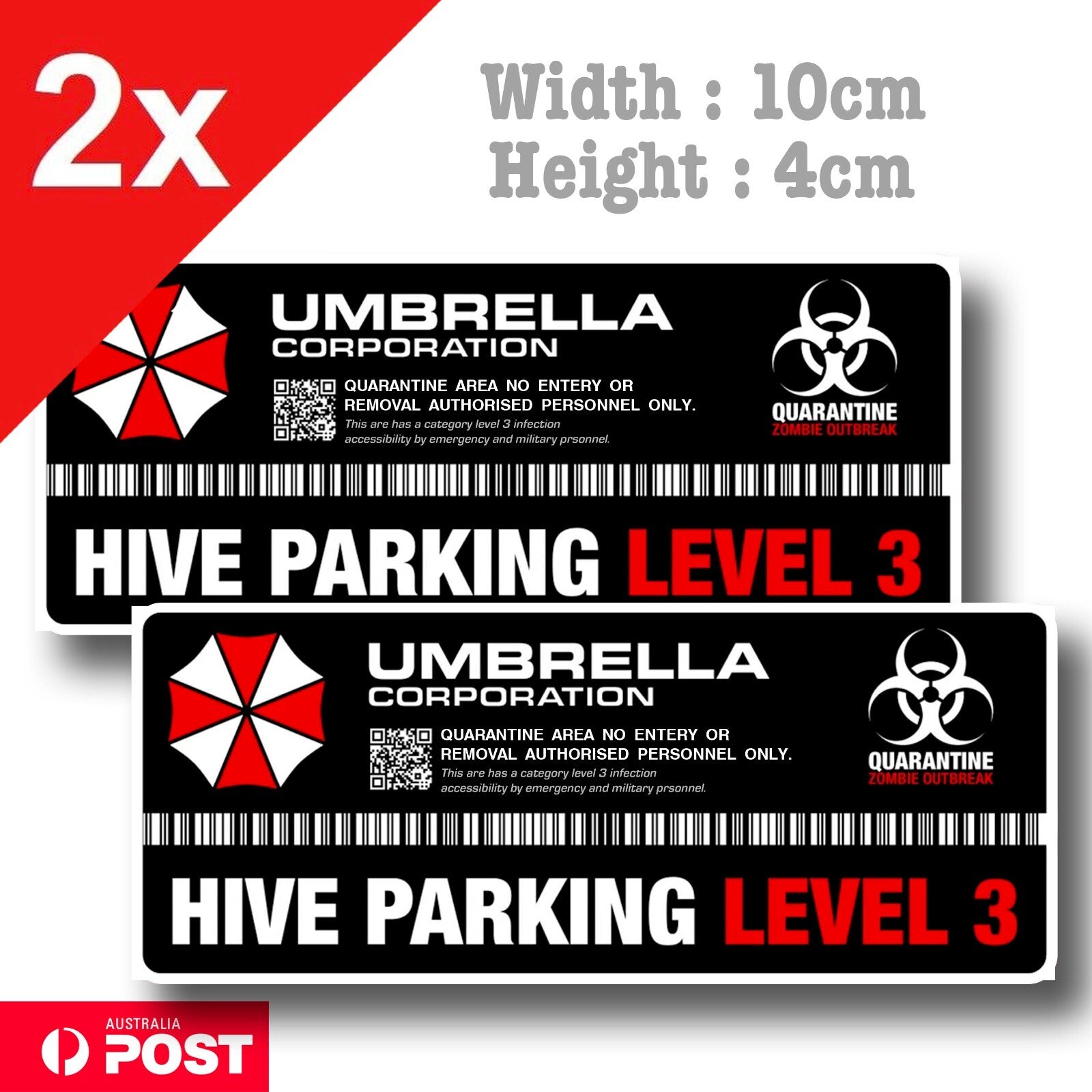 Umbrella Corporation INFECTED Resident Evil Parking Decal Sticker 