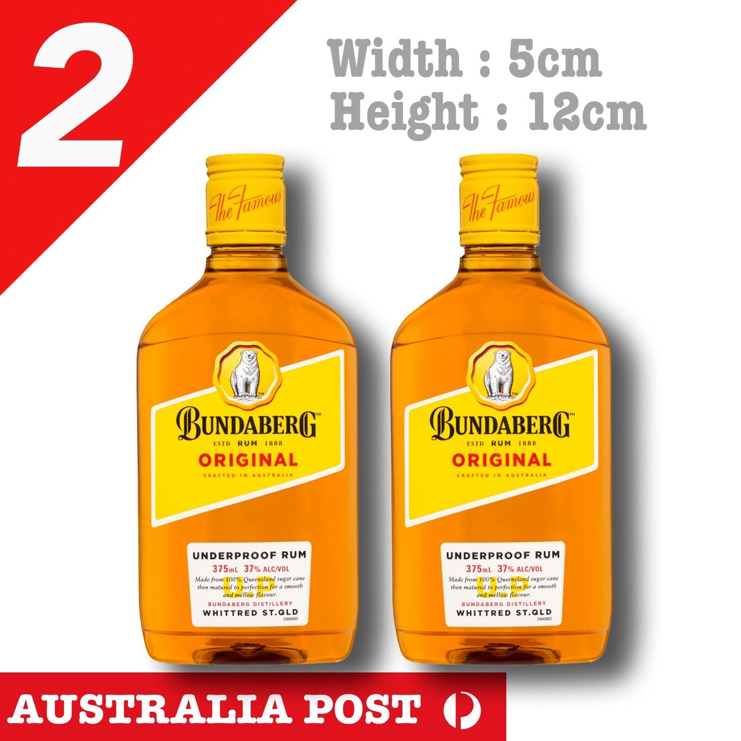 Bundaberg Rum Original Bottle Decal Sticker 