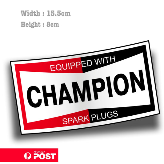 CHAMPION Spark Plug Logo  Laptop , Car  Vinyl  Sticker 
