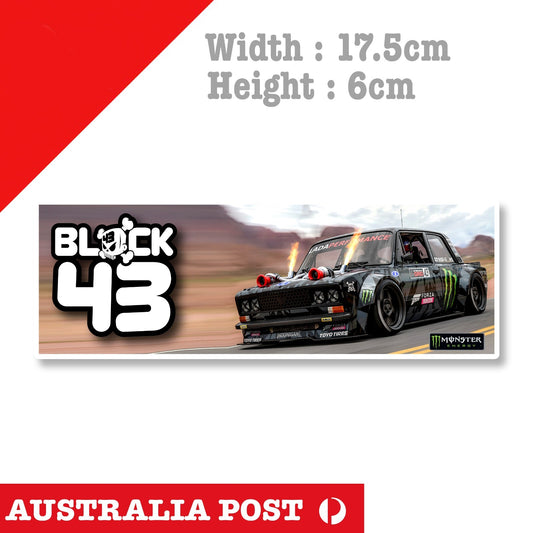 HOONIGAN, Ken Block 43 Logo, Monster Energy Racing car  Sticker
