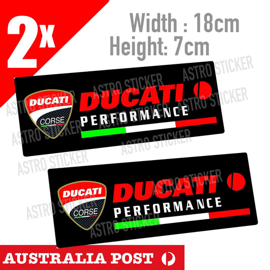 DUCATI Course Performance  Logo x2  Stickers