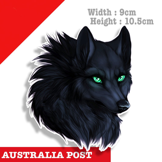 Black WOLF Sticker