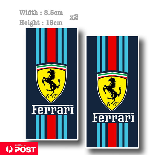Martini Racing Ferrari Logo Stripes Sticker