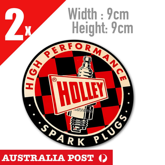 HOLLEY High Performance SPARK PLUGS Vintage Logo Stickers