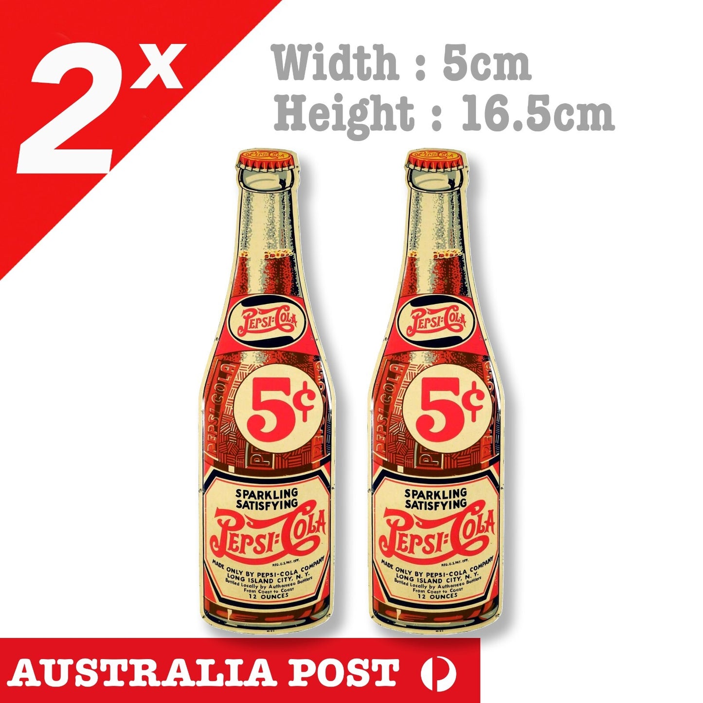 Pepsi Cola Old Style Bottle Old Retro Rusty Sign  Sticker 