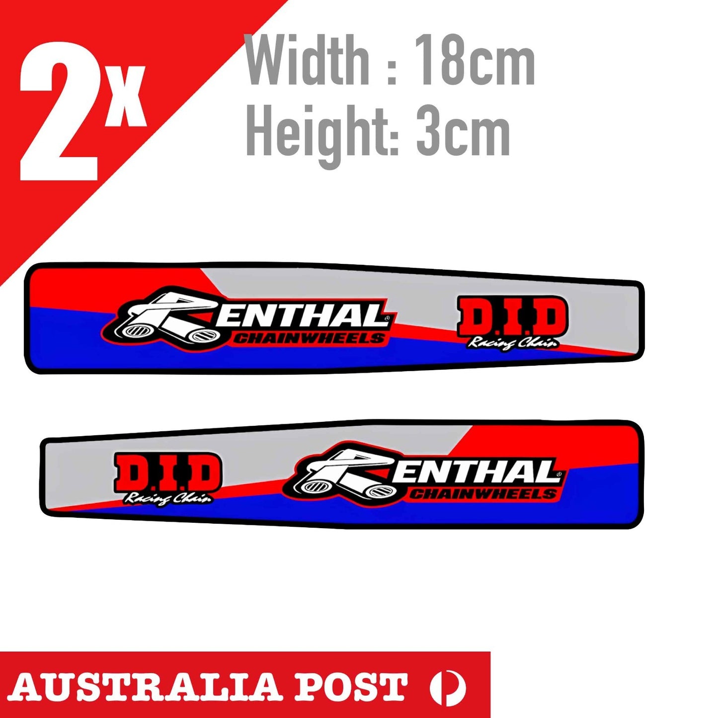 Renthal Chainwheels Logo, Motorcycle, Dirt Bike Banner 2x  Stickers