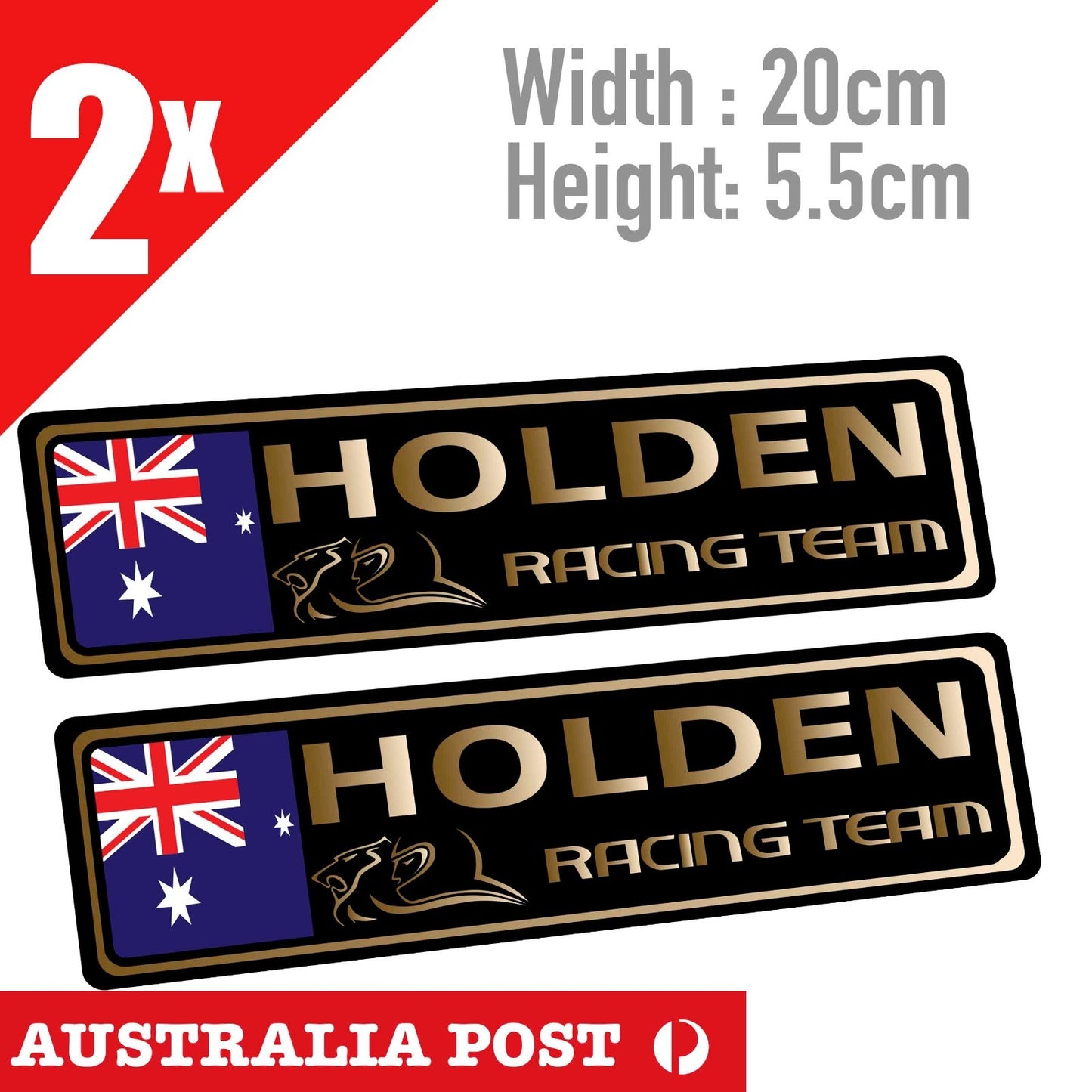 HOLDEN Racing TEAM Banner with AUSTRALIAN Flag Logo Sticker