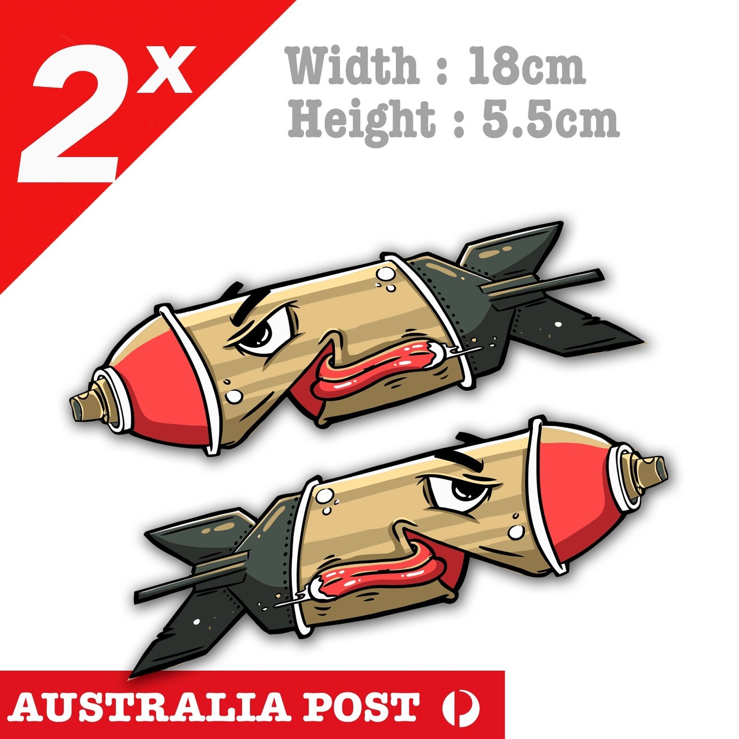 Graffiti bombshell Missile Can Funny Stickers