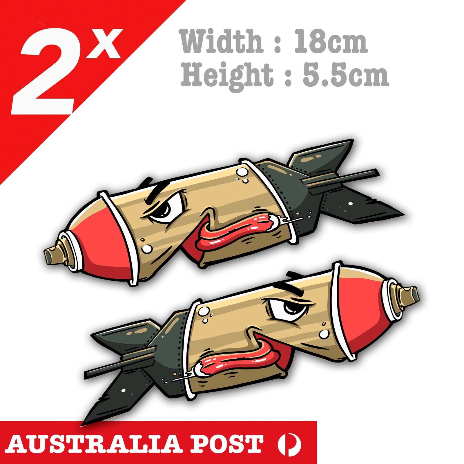 Graffiti bombshell Missile Can Funny Stickers