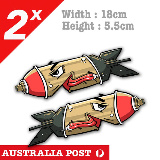 Graffiti bombshell Missile Can Funny Stickers