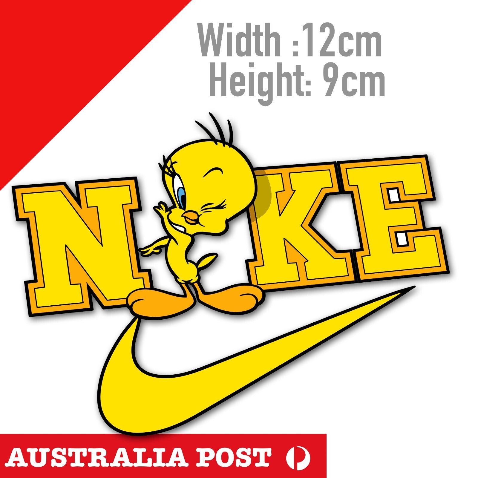 NIKE Logo TWEETY Looney Tunes Funny Logo Sticker